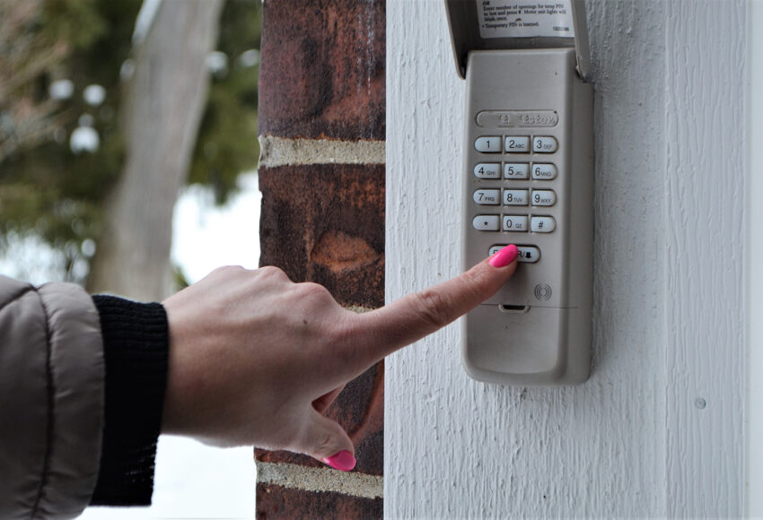 Install key pad on your Garage Door