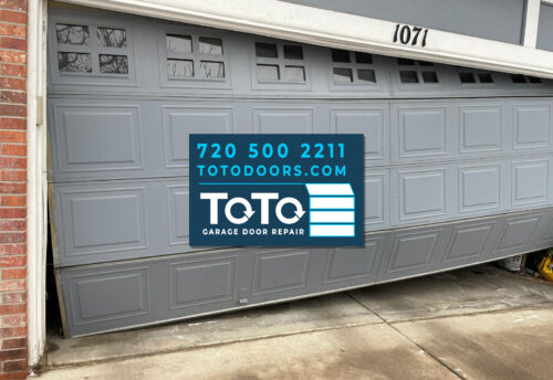 broken garage door